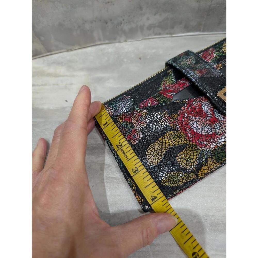 Lodis Floral Pattern Credit Card Wallet W/Snap Closure Zip Pocket ID Case - Picture 6 of 7